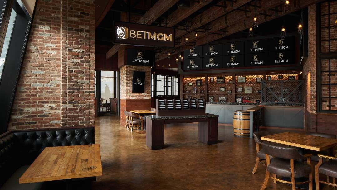 View of the TAP Sports Bar at MGM National Harbor in Maryland.