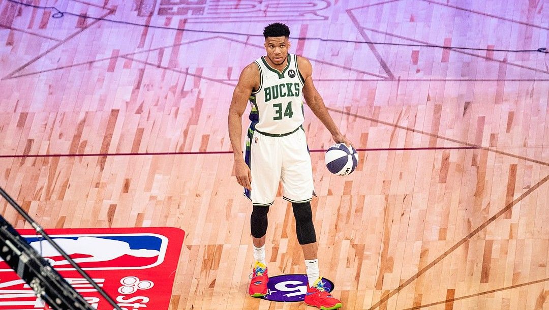 Giannis Antetokounmpo at NBA All-Star Weekend.