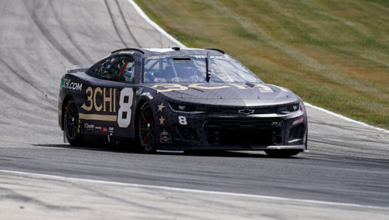 Tyler Reddick during a NASCAR Cup Series auto race Sunday, July 3, 2022, at Road America in Elkhart Lake, Wis. (AP Photo/Morry Gash)