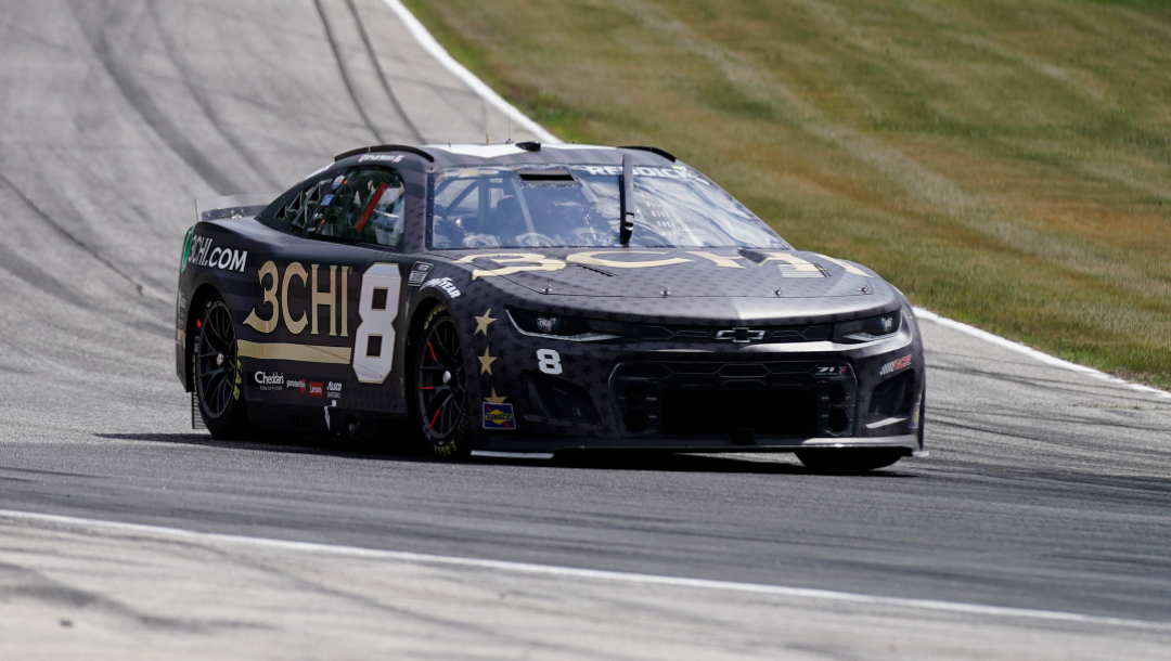 Tyler Reddick during a NASCAR Cup Series auto race Sunday, July 3, 2022, at Road America in Elkhart Lake, Wis. (AP Photo/Morry Gash)