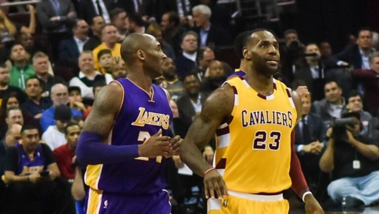 LeBron James vs. Kobe Bryant in 2016.