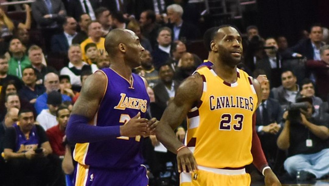 LeBron James vs. Kobe Bryant in 2016.