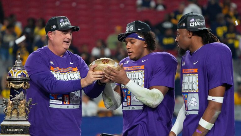 TCU head coach Sonny Dykes in the Fiesta Bowl.