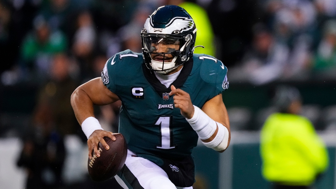 Philadelphia Eagles quarterback Jalen Hurts runs