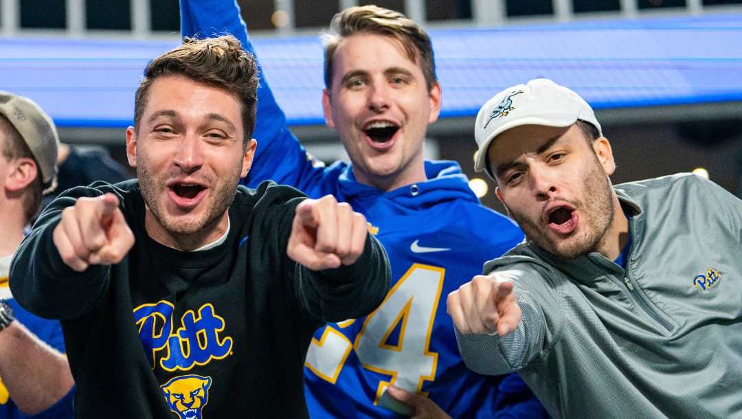 Pittsburgh Panthers fans celebrate after defeating the Wake Forest Demon Deacons in the Atlantic Coast Conference championship NCAA college football game Saturday, Dec. 4, 2021, in Charlotte, N.C.
