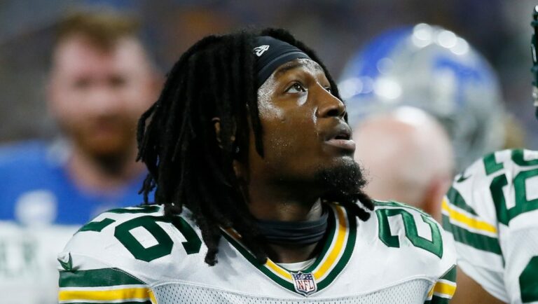 Green Bay Packers safety Darnell Savage (26) during the second half of an NFL football game against the Detroit Lions Sunday, Nov. 6, 2022, in Detroit.
