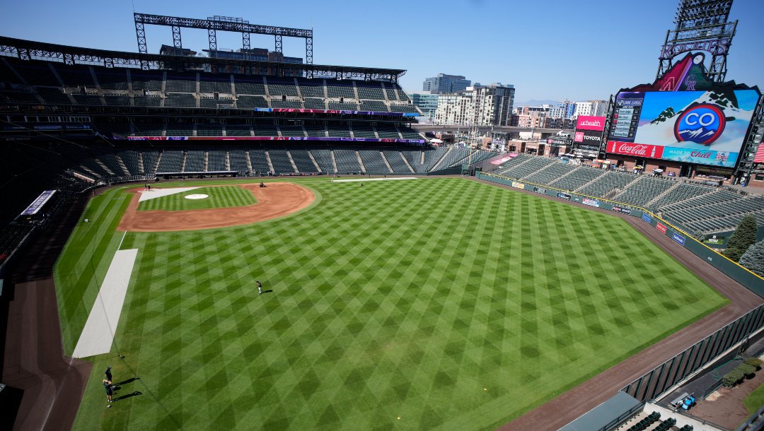 Coors Field before a baseball game Sunday, Sept. 11, 2022, in Denver.