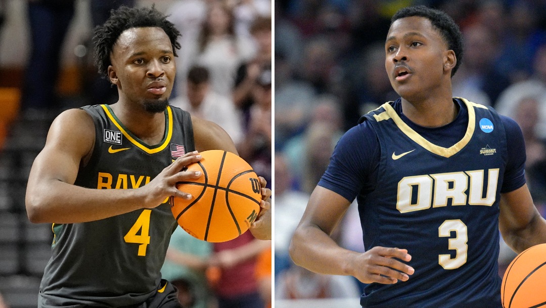 Baylor guard LJ Cryer (4) during an NCAA college basketball game against Oklahoma State, Monday, Feb. 27, 2023, in Stillwater, Okla. (AP Photo/Sue Ogrocki) Oral Roberts guard Max Abmas (3) during the first half of a first-round college basketball game against Duke in the NCAA Tournament, Thursday, March 16, 2023, in Orlando, Fla. (AP Photo/Phelan M. Ebenhack)