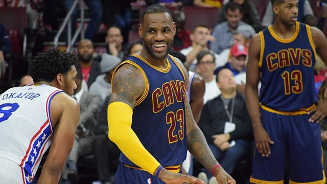 LeBron James in action with the Cleveland Cavaliers against the Philadelphia 76ers in January 2016.