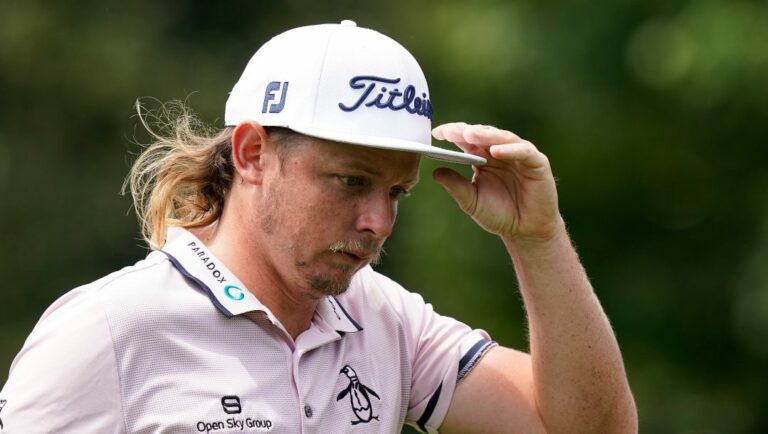 Cam Smith during the second round of the Tour Championship golf tournament Friday, Sept. 3, 2021, at East Lake Golf Club in Atlanta.