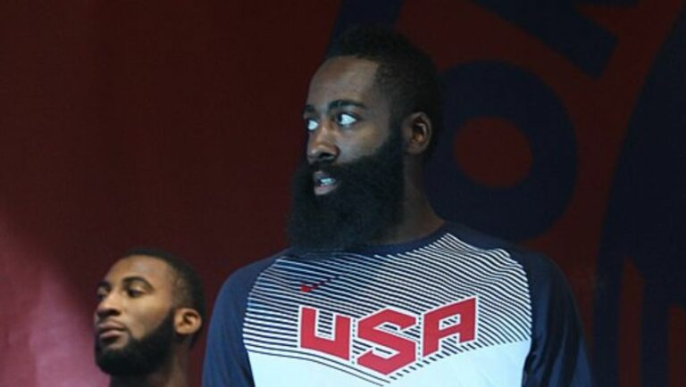 James Harden at 2014 World Basketball Festival at 63rd Street Beach in Chicago.