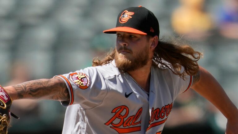 Baltimore Orioles' Nick Vespi during a baseball game against the Oakland Athletics in Oakland, Calif., Sunday, Aug. 20, 2023. (AP Photo/Jeff Chiu)