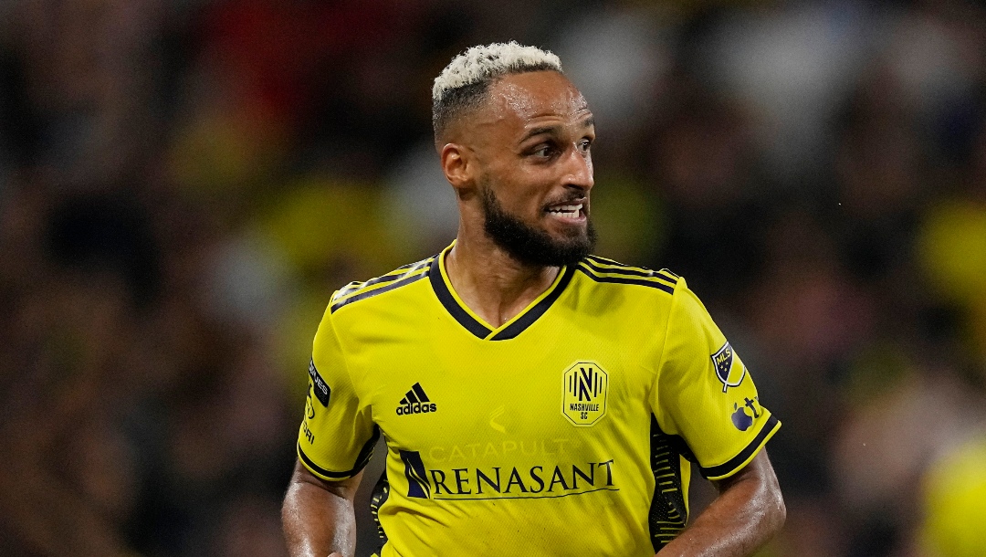 Nashville SC midfielder Hany Mukhtar (10) runs across the field during the second half of a Leagues Cup soccer match against Monterrey, Tuesday, Aug. 15, 2023, in Nashville, Tenn. (AP Photo/George Walker IV)