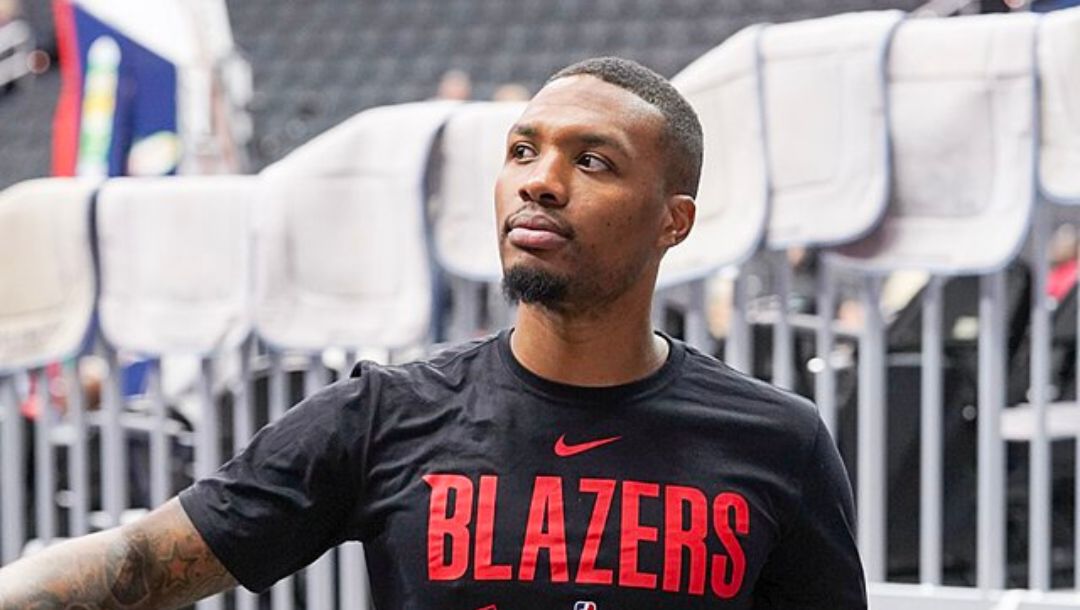 Damian Lillard of the Portland Trail Blazers during a shootaround in November 2018.