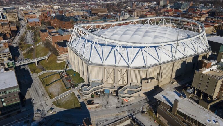 The JMA Wireless Dome is in Syracuse, New York, on Monday, January 16, 2023.