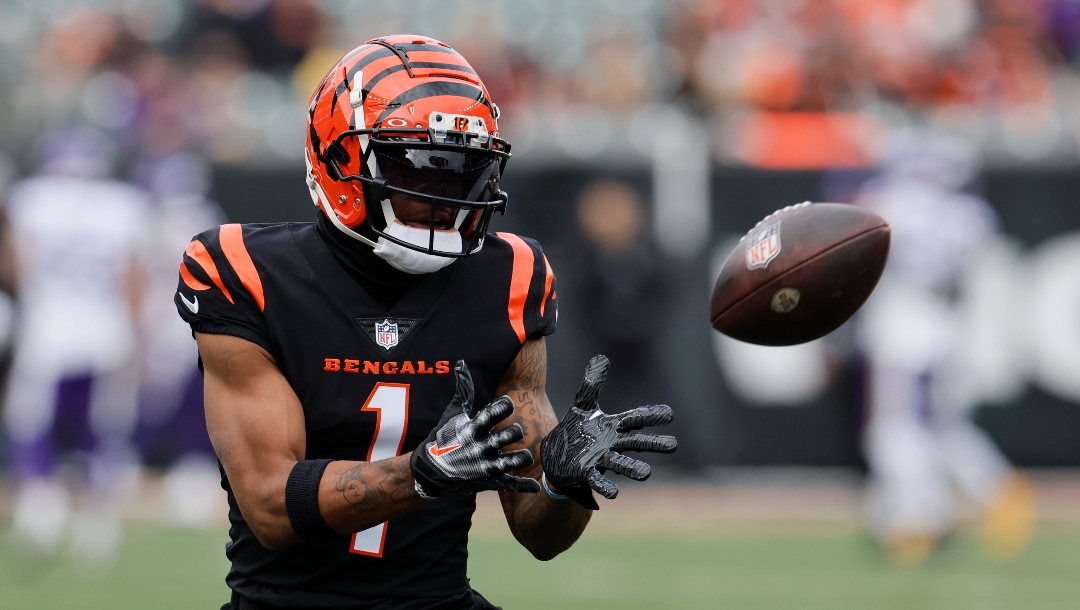 Cincinnati Bengals receiver Ja'Marr Chase plays against the Minnesota Vikings during an NFL football game Saturday, Dec. 16, 2023, in Cincinnati. (AP Photo/Jay LaPrete)