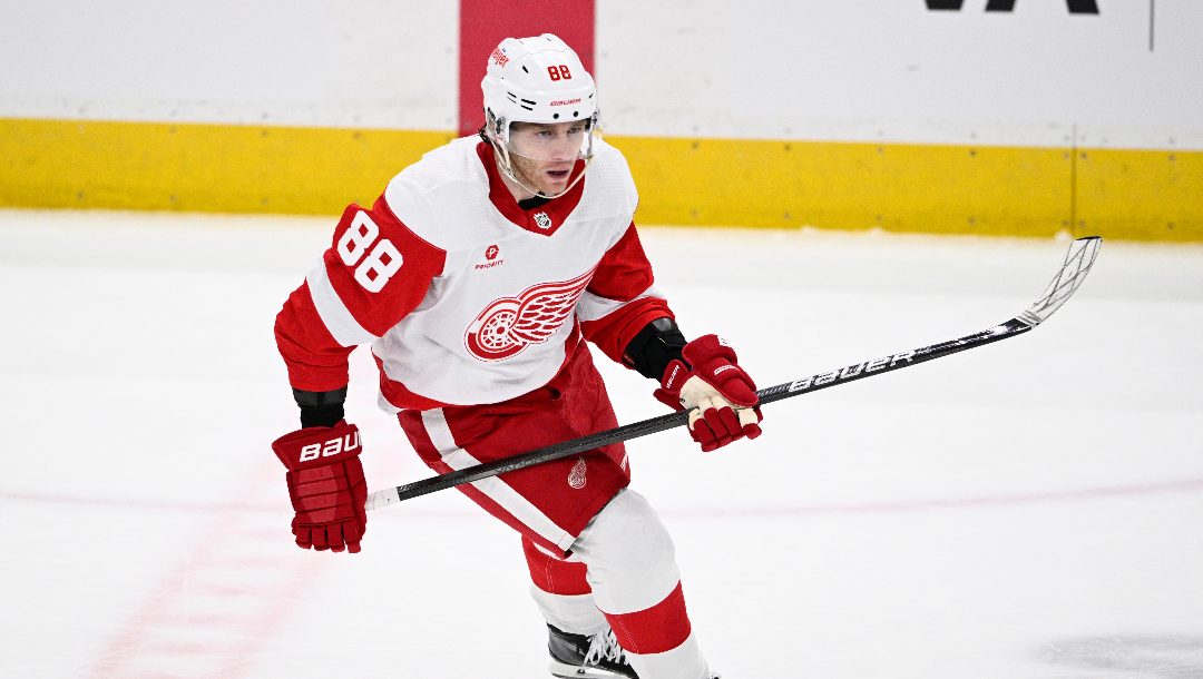 Detroit Red Wings right wing Patrick Kane (88) in action during the third period of an NHL hockey game against the Washington Capitals, Tuesday, March 26, 2024, in Washington. The Capitals won 4-3 in overtime.