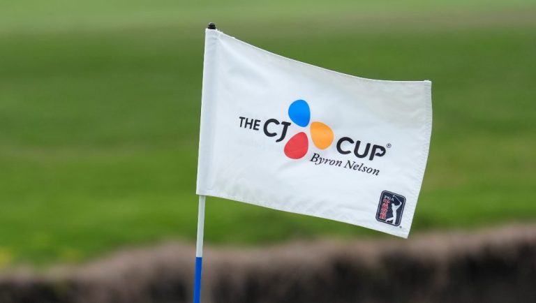 A flag for the Byron Nelson golf tournament in McKinney, Texas, Thursday, May 2, 2024.