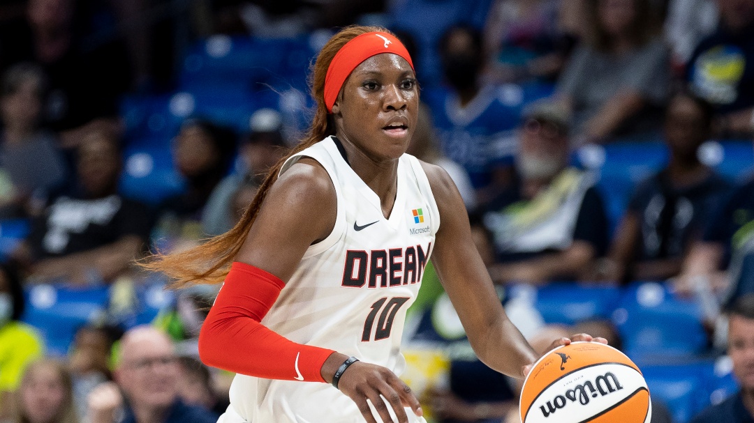 Atlanta Dream forward Rhyne Howard is seen during a WNBA basketball game against the Dallas Wings, Saturday, May 7, 2022, in Arlington, Texas. Atlanta Dream guard Rhyne Howard was an overwhelming choice as WNBA rookie of the year on Thursday, Aug. 25, 2022.
