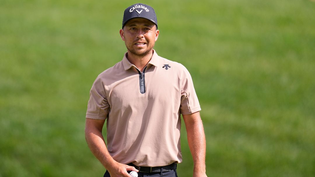 Xander Schauffele walks off the 17th green during the third round of the Memorial golf tournament Saturday, June 8, 2024, in Dublin, Ohio.