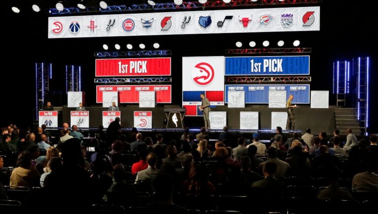 The Atlanta Hawks win the first overall pick during the 2024 NBA Draft Lottery on May 12, 2024 at the McCormick Convention Center in Chicago, IL.