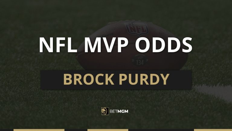 Get the latest Brock Purdy MVP odds for the 2025-26 NFL season based on prices from the BetMGM online sportsbook.