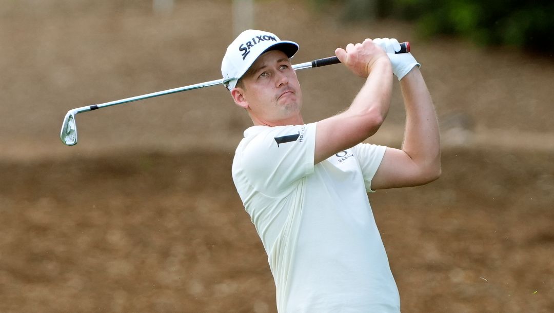 Andrew Putnam hits from the first fairway during the third round of the Arnold Palmer Invitational golf tournament Saturday, March 9, 2024, in Orlando, Fla.