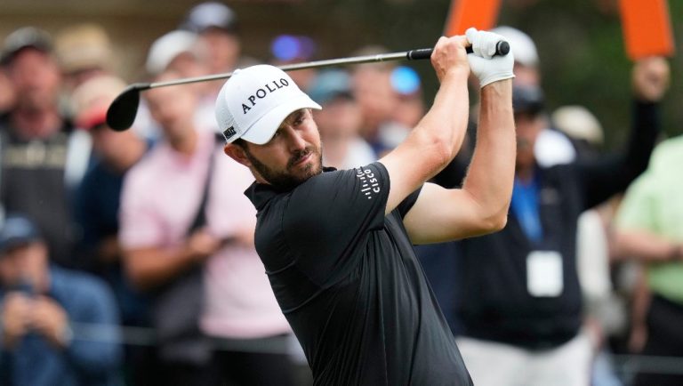 Patrick Cantlay hits from the sixth tee during the final round of The Players Championship golf tournament Sunday, March 16, 2025, in Ponte Vedra Beach, Fla.