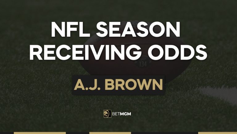 A.J. Brown Yards & TDs This Season: Receiving Odds