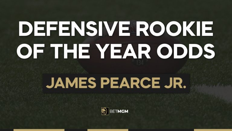 James Pearce Jr. Odds To Win Defensive Rookie of the Year