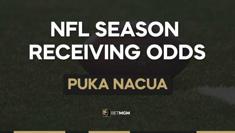 Puka Nacua Yards & TDs This Season: Receiving Odds