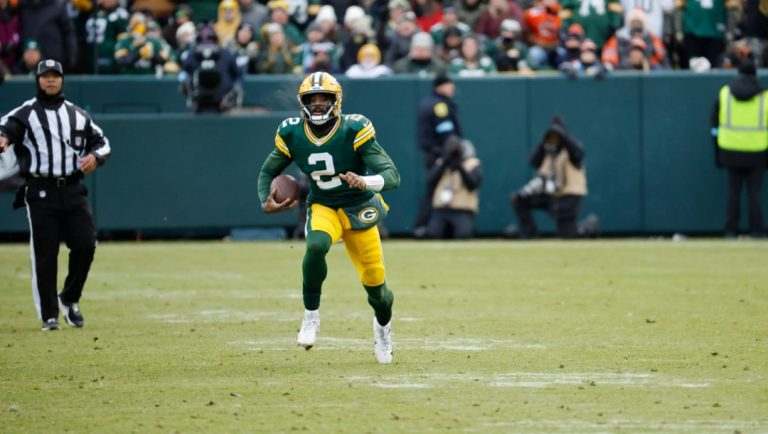 Green Bay Packers quarterback Malik Willis (2) during an NFL football game Sunday, Jan. 5, 2025, in Green Bay, Wis.