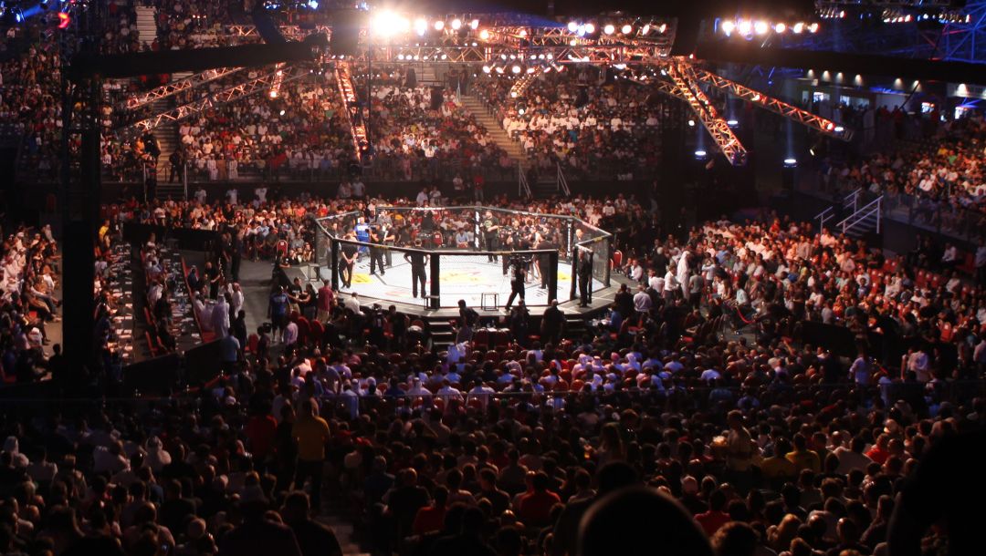 The Ultimate Fighting Championship 112 event took place at the Ferrari World theme park on Yas Island, near Abu Dhabi.