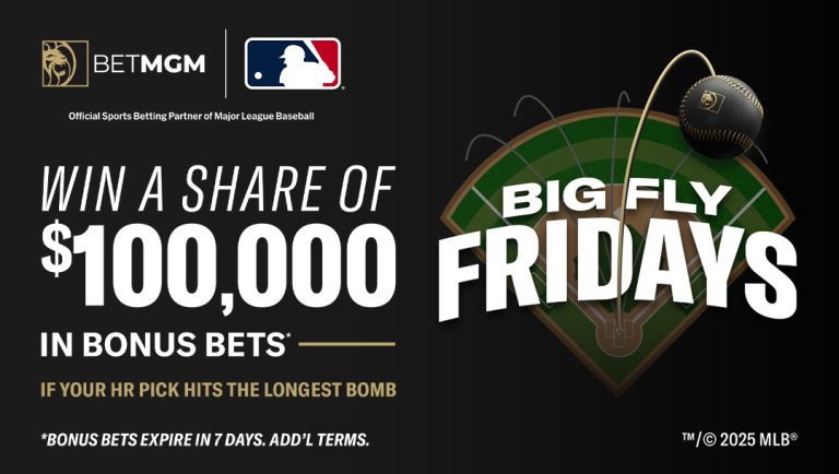 BetMGM Big Fly Fridays: $100,000 in Bonus Bets for Longest Home Run