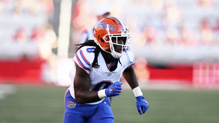 Florida Gators wide receiver Ja'Quavion Fraziars (0) runs on offense during an NCAA football game on Thursday, August 31, 2023 in Salt Lake City, Utah.