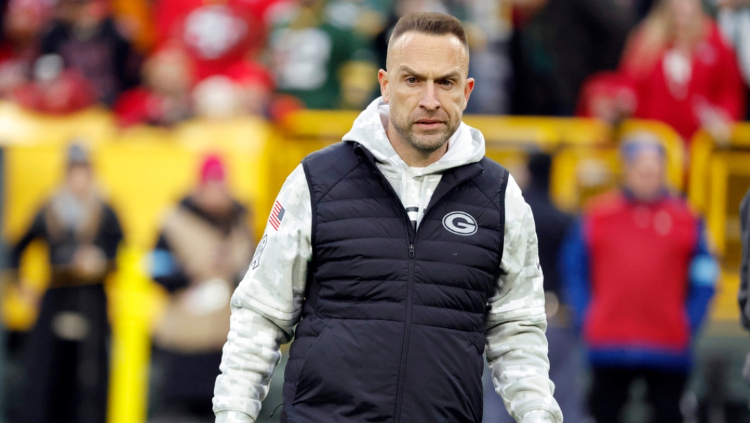 FILE - Green Bay Packers defensive coordinator Jeff Hafley looks on before an NFL football game Sunday, Nov. 24, 2024, in Green Bay, Wis.