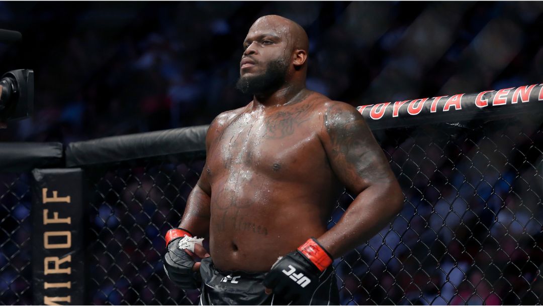 Derrick Lewis during his interim heavyweight mixed martial arts title bout at UFC 265 Saturday, Aug. 7, 2021, in Houston.