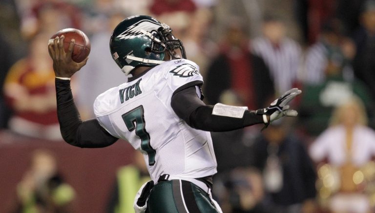 before the start of an NFL football game, Monday, Nov. 15, 2010, in Landover, Md. (AP Photo/Rob Carr)