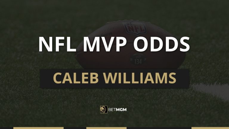Get the latest Caleb Williams MVP odds for the 2025-26 NFL season based on prices from the BetMGM online sportsbook.