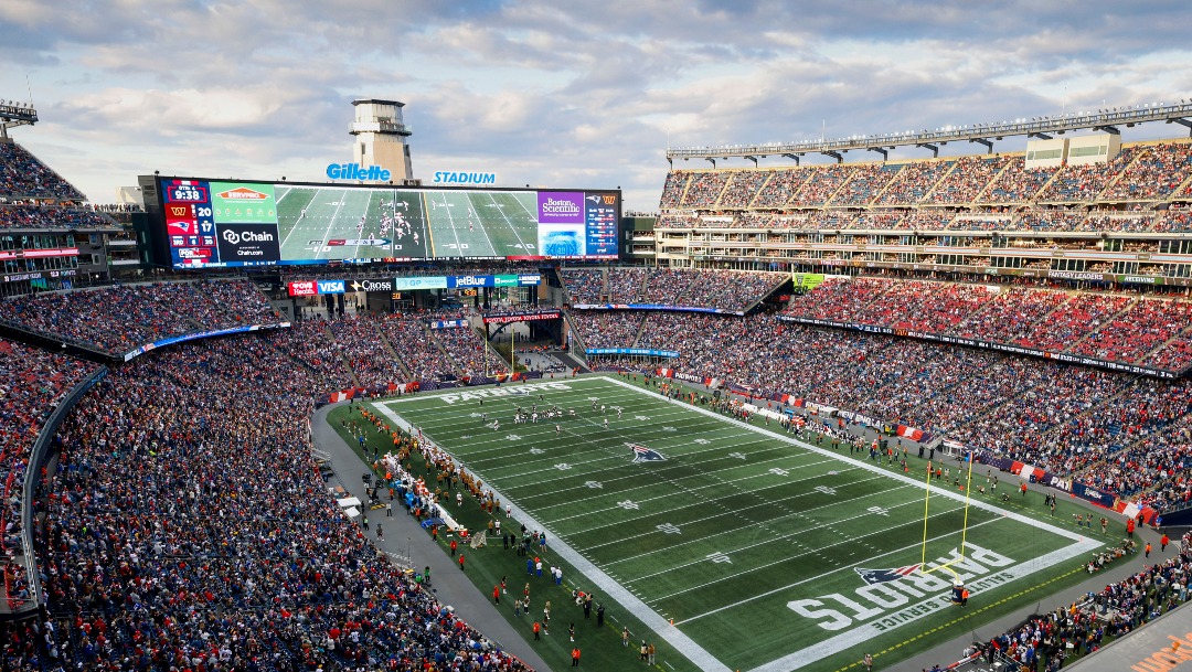 A general view of Gillette Stadium during the second half an NFL football game between the New England Patriots and the Washington Commanders on Sunday, Nov. 5, 2023, in Foxborough, Mass. (AP Photo/Greg M. Cooper)