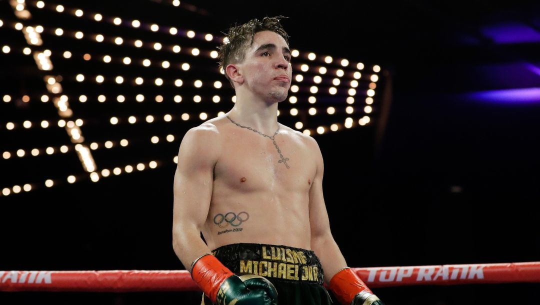 Ireland's Michael Conlan during the tenth round of a featherweight boxing match against Mexico's Ruben Garcia Hernandez.