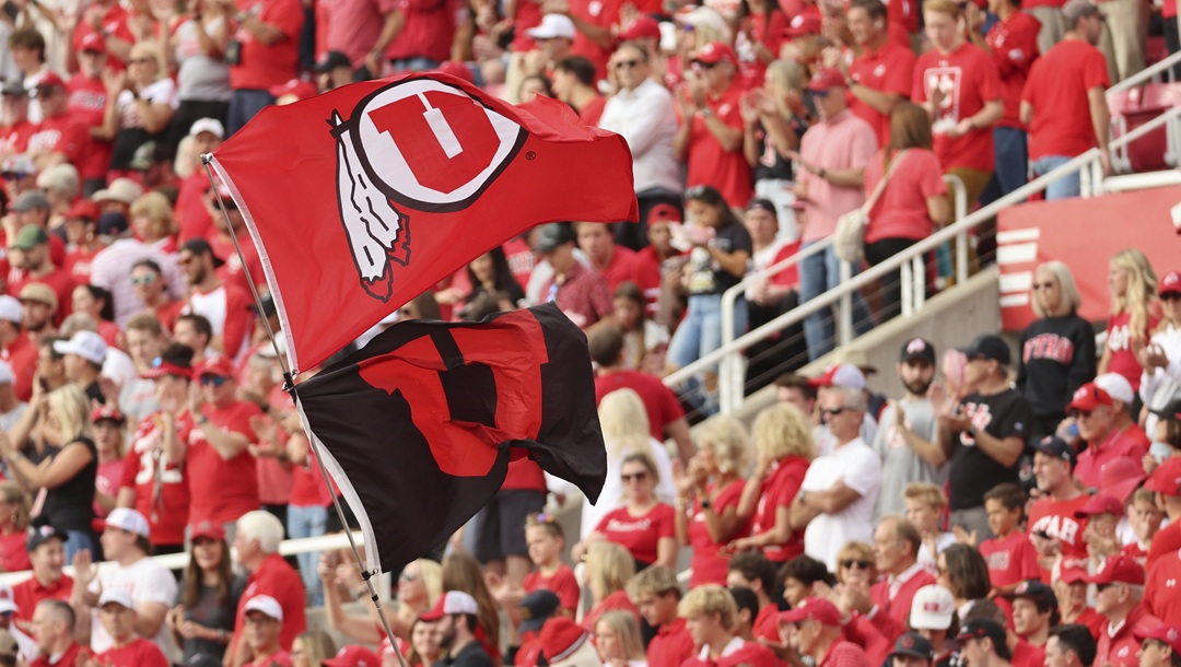 Utah fans cheer during an NCAA college football game Saturday, Sept. 20, 2025, in Salt Lake City, Utah.