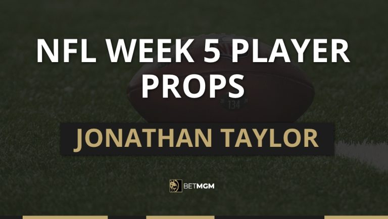 Get a list of Jonathan Taylor’s player props for Week 5’s matchup against the Las Vegas Raiders, including rushing yards and anytime touchdown.