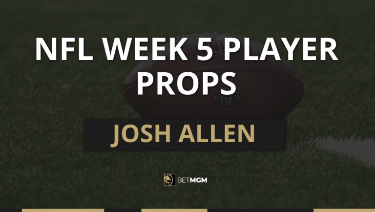 Get a list of Josh Allen’s player props for Week 5’s matchup against the Patriots, including passing yards and touchdowns.