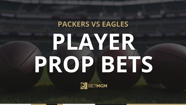 Get two player prop bets for Packers vs Eagles on Monday Night Football based on NFL odds from the BetMGM online sportsbook.