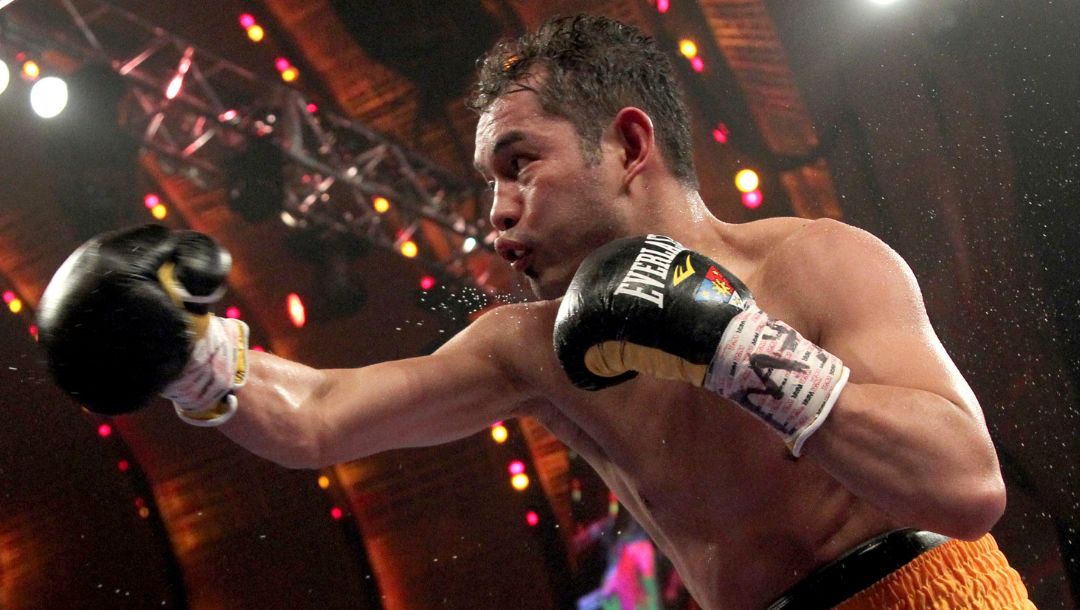 Nonito Donaire is seen in the ring during a junior featherweight title boxing match against Guillermo Rigondeaux at Radio City.