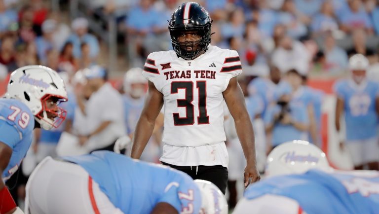 Texas Tech linebacker David Bailey (31) during an NCAA football game against Houston on Saturday, Oct. 4, 2025, in Houston.